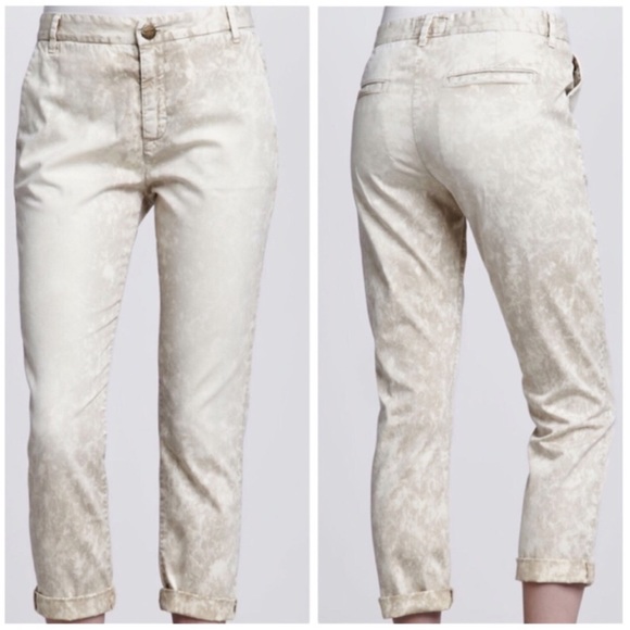 CURRENT / ELLIOTT Classic Crop Taper Leg The Buddy Trousers, Bleached Dune, 26 - Picture 6 of 6
